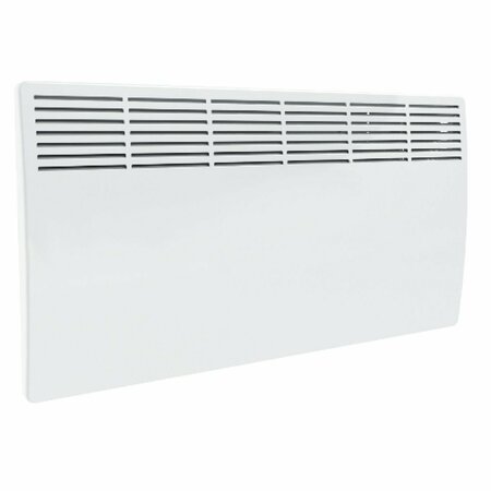 AMERICAN IMAGINATIONS 2000W Rectangle White Convector Heater with Integrated Thermostat Stainless Steel AI-37393